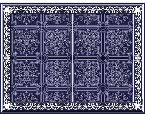 Tapis de sol mySPOTTi buddy Hera S 850x650x0.5 mm Tapis avec motif floral et bordure