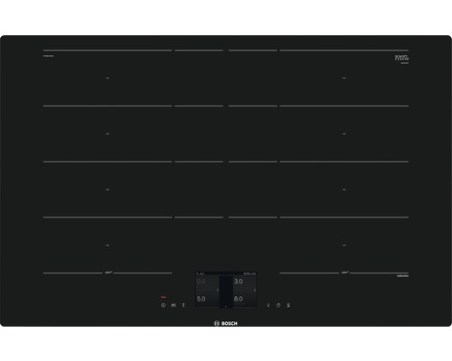 Plaque de cuisson à induction avec hotte aspirante sans cadre Bosch  PVS811B16E 80 cm 4 zones de cuisson autonome - HORNBACH