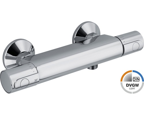 Robinet de douche AVITAL avec thermostat PESCARA contrôlé selon DVGW chrome Robinet de douche apparent avec thermostat et certification DIN DVGW