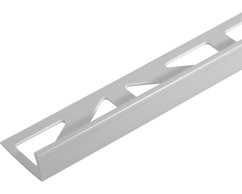 Profilé de finition d'angle Durosol 8x2500 mm gris Profilé de carreaux avec découpes triangulaires