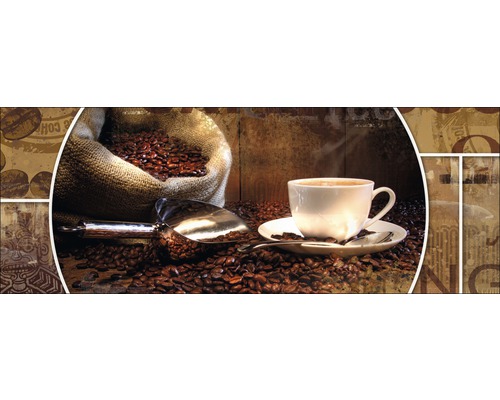 Glasbild Coffee Composition I 50x125 cm