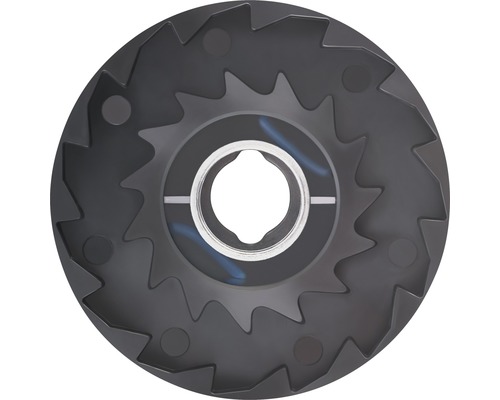 Alésage central avec disque denté