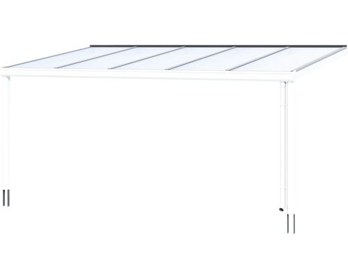 Toit de terrasse en aluminium avec plaques de polycarbonate