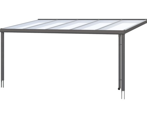 Terrassenüberdachung mit Aluminiumrahmen und Dachelementen