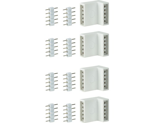 MaxLED Edge-Connector 4er Pack weiss