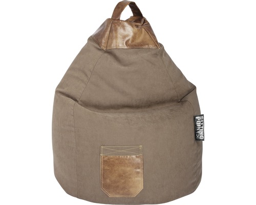 Pouf coussin Sitting Point Beanbag Jamie XL env. 220 litres marron 70x110 cm