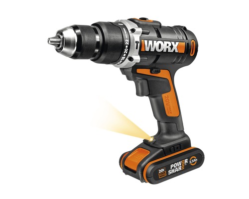 Worx Akku Schlagbohrschrauber WX372.6 20 V Li inkl. Akku und