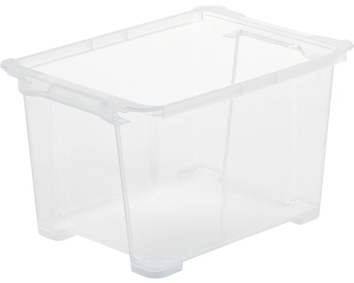 Boîte de rangement vide transparente en plastique