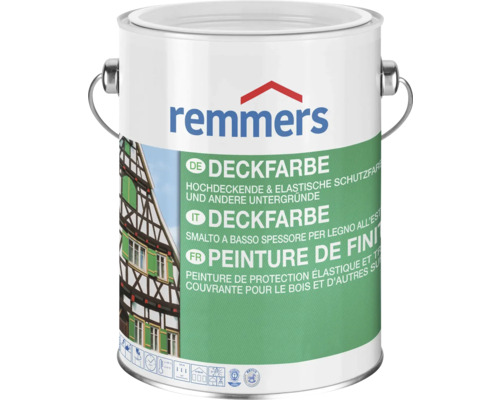 Farbeimer mit Deckfarbe für Holz und andere Untergründe von Remmers