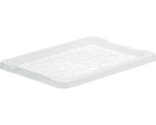 Couvercle pour boîte Evo Easy 11-15 l Plateau transparent en plastique avec motif géométrique