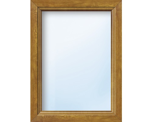 Kunststofffenster Festelement ARON Basic weiss/golden oak 400x500 mm