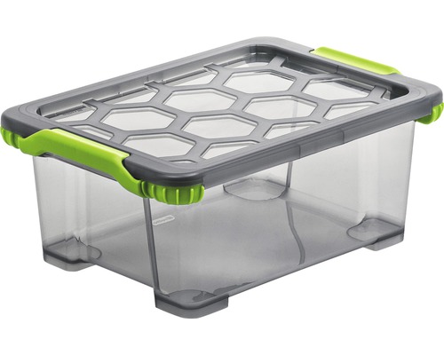 Aufbewahrungsbox Evo Total Protection 11 l anthrazit grün 39,3x28,3x16 cm Aufbewahrungsbox aus Kunststoff mit Deckel