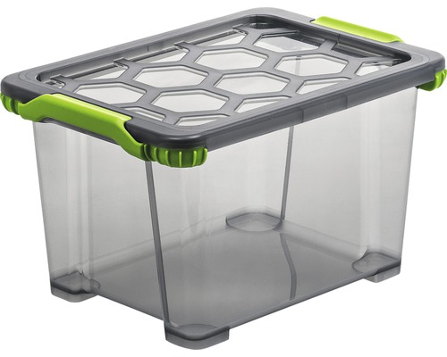 Aufbewahrungsbox Evo Total Protection 15 l anthrazit grün 39,3x28,3x23 cm Aufbewahrungsbox aus Kunststoff mit Deckel
