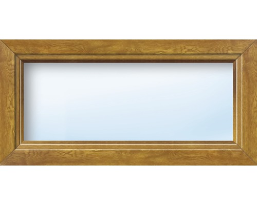 Kunststofffenster Festelement ARON Basic weiss/golden oak 900x400 mm