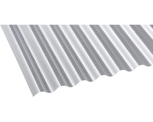 Gutta Acryl Wellplatte Sinus 76/18 C-Struktur klar schlagzäh 3500 x 1045 x 3 mm