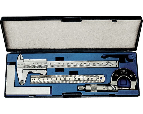 Kit d'outils de mesure de précision en acier lot de 4