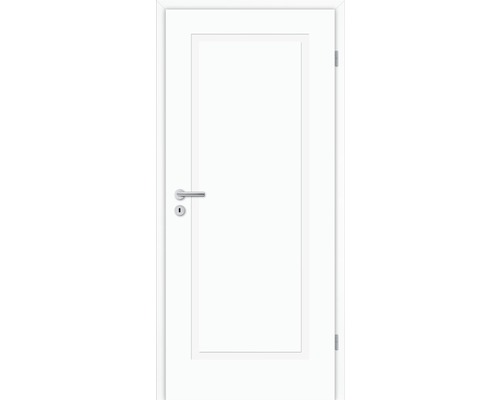 Porte intérieure blanche avec poignée et serrure