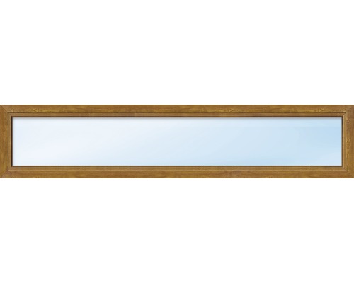 Kunststofffenster Festelement ARON Basic weiss/golden oak 1100x400 mm
