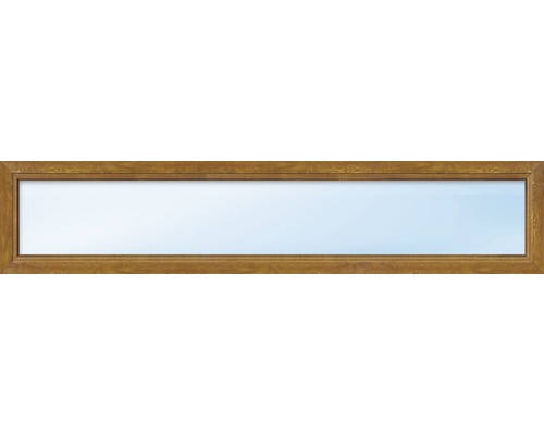 Élément fixe de fenêtre en plastique ARON Basic blanc/golden oak 1100x400 mm (sans ouverture)