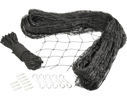 Katzenschutznetz 2 x 2 m, schwarz