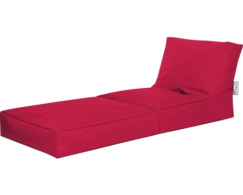 Rote Sitzsack-Sonnenliege für den Aussenbereich