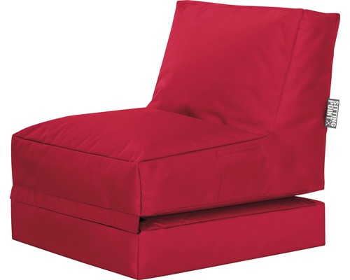 Sitzsessel Sitting Point Twist Scuba rot 90x70x80 cm (ausgeklappt 180x70x60 cm) Roter Sitzsack Sessel mit Rückenlehne
