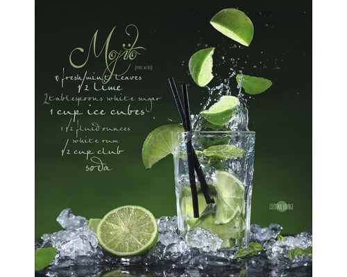 Glasbild Mojito 30x30 cm