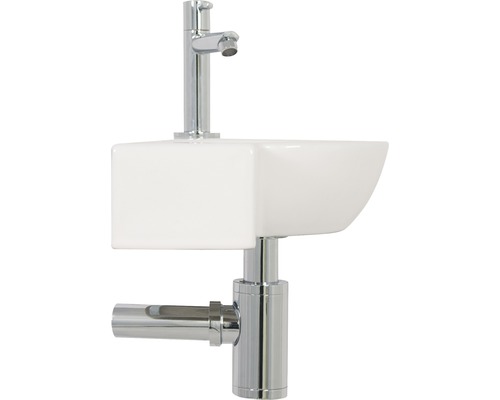 Waschtisch mit Armatur und Siphon