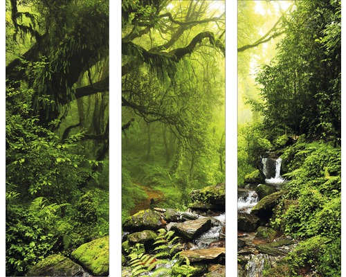 Tableau en verre Fairy Tale Forest lot de 3 3x 30x80 cm GLA1120