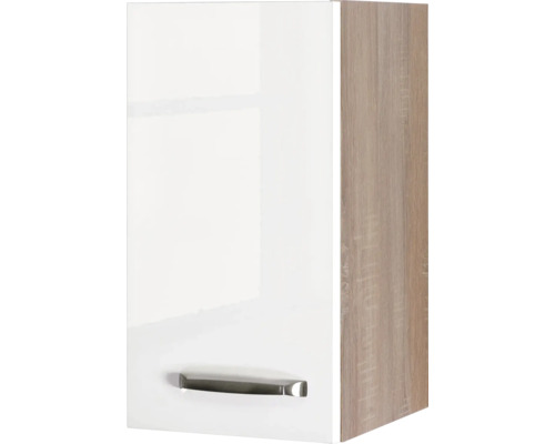 Armoire suspendue Valero blanc hautement brillant (lxhxp) 30x55x32 cm