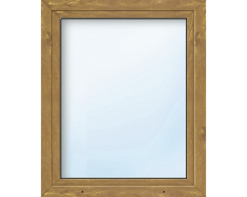 Kunststofffenster ARON Basic weiss/golden oak 600x1200 mm DIN Links