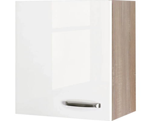 Armoire suspendue Valero blanc hautement brillant (lxhxp) 50x55x32 cm