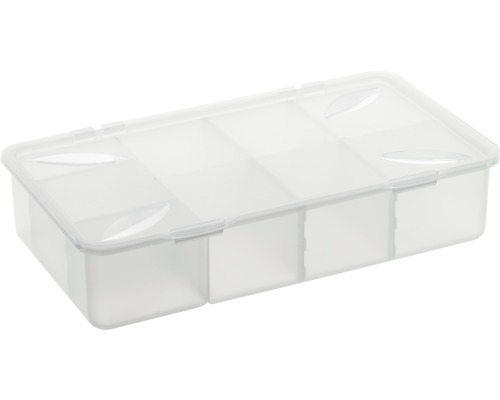 Aufbewahrungsbox aus Kunststoff mit Fächern