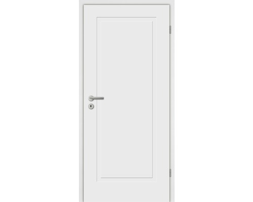 Porte intérieure blanche avec ferrures et design rectangulaire