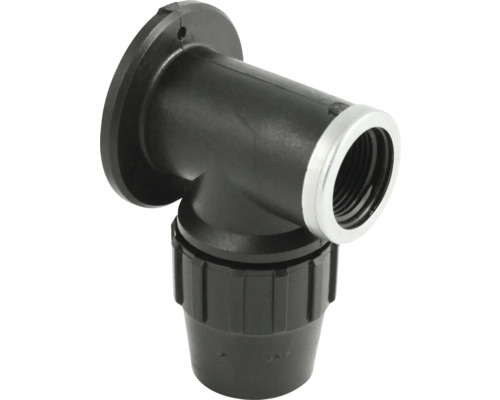 Raccordement mural pour conduite d'eau froide 25 mm filetage intérieur 3/4" Raccord en T noir pour tuyaux avec bride