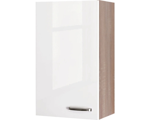 Armoire suspendue Valero blanc hautement brillant (lxhxp) 50x89x32 cm