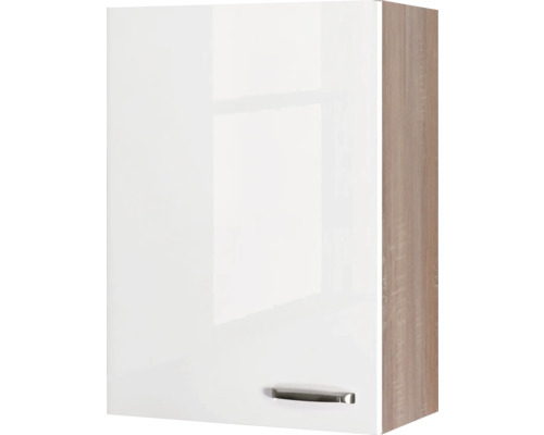 Armoire suspendue Valero blanc hautement brillant (lxhxp) 60x89x32 cm