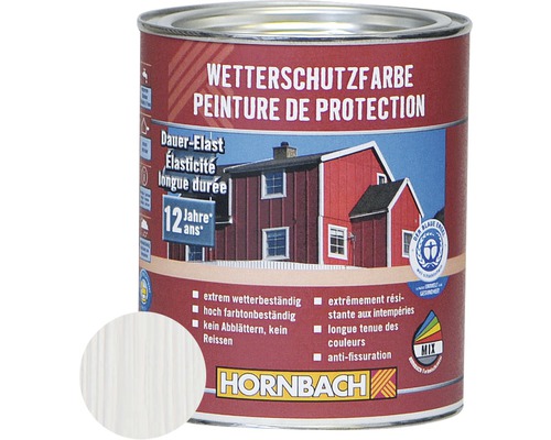 Peinture de protection du bois contre les intempéries blanc 750 ml