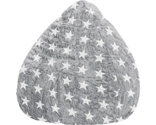 Pouf coussin Sitting Point Beanbag Fluffy Stars XL env. 220 litres gris 70x110 cm