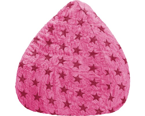 Sitzsack Sitting Point Beanbag Fluffy Stars XL ca. 220 Liter pink 70x110 cm