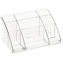 Transparenter Schreibtisch Organizer mit Fächern zur Aufbewahrung von Büromaterial
