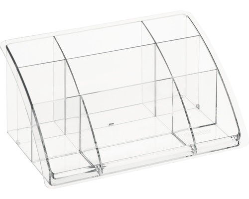 Transparenter Schreibtisch Organizer mit Fächern zur Aufbewahrung von Büromaterial