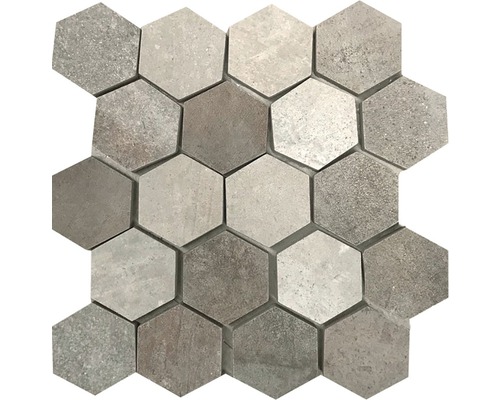 Mosaïque en grès cérame Esagonetta Mix 29x29 cm Carreaux de mosaïque hexagonaux pour la décoration murale et de sol