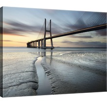 Leinwandbild einer Brücke über dem Meer