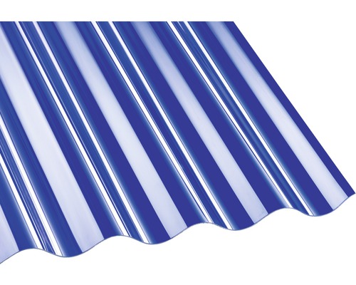 Plaque ondulée en polycarbonate Sinus 76/18 transparente 3500x1045 mm