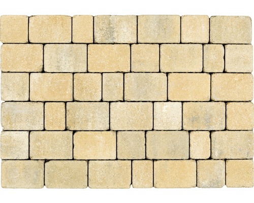 Pavé Colorado Antik calcaire coquillier multiformat épaisseur 8 cm (disponible uniquement par couches)