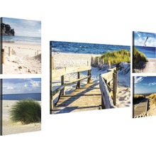 Tableau mural en plusieurs parties avec des motifs de plage