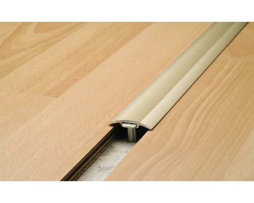 Profilé de transition en aluminium entre deux planchers en bois