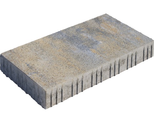 Pavé rectangulaire Crescendo calcaire coquiller avec mini-chanfrein 60 x 30 x 8 cm