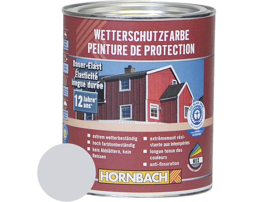 Peinture de protection du bois contre les intempéries gris argent 750 ml